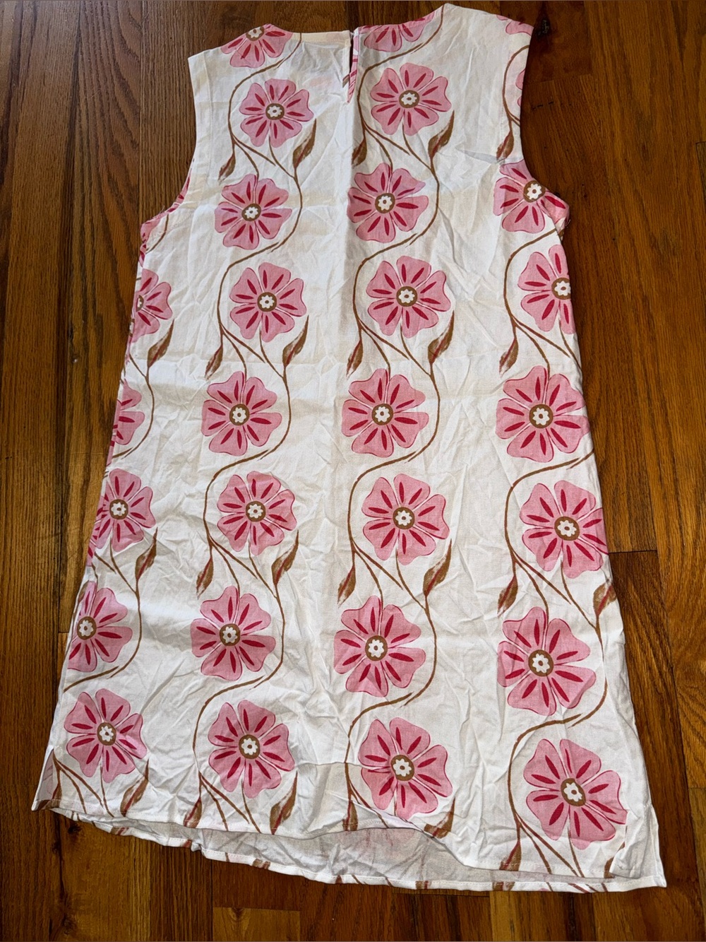Commence White Sleeveless Shift Dress with Pink Floral size Small - Picture 3 of 6